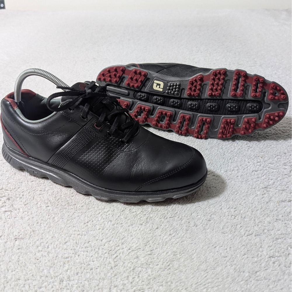 NEW!‎ FootJoy SuperLites XP Golf Shoes Mens 9 Black Spikeless Athletic 53577